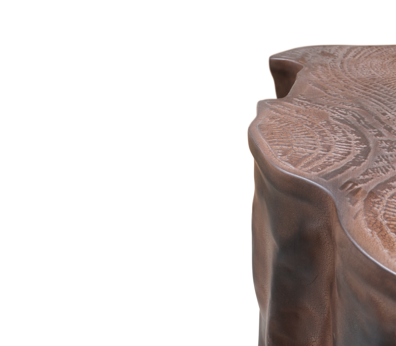Eden Ceramic Dark Brown Big Side Table mobile image 6