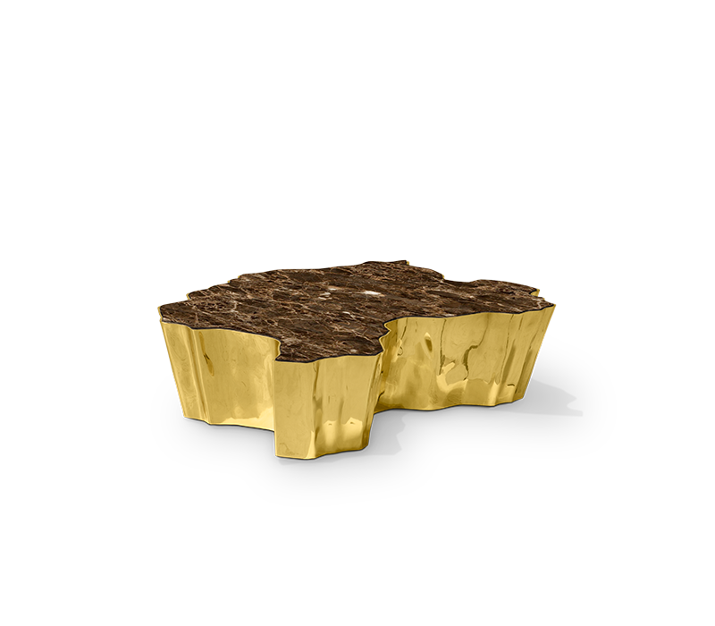 Eden Brown Marble Center Table mobile image 7
