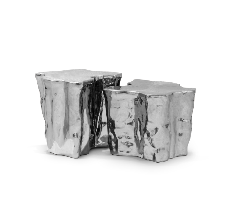 Eden Polished Alluminum Center Table mobile image 1