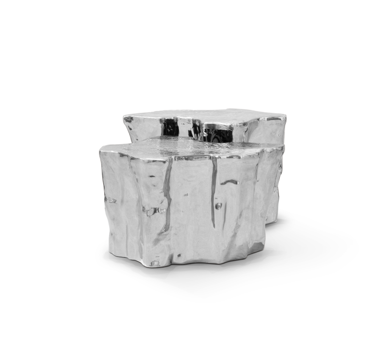 Eden Polished Alluminum Center Table mobile image 4