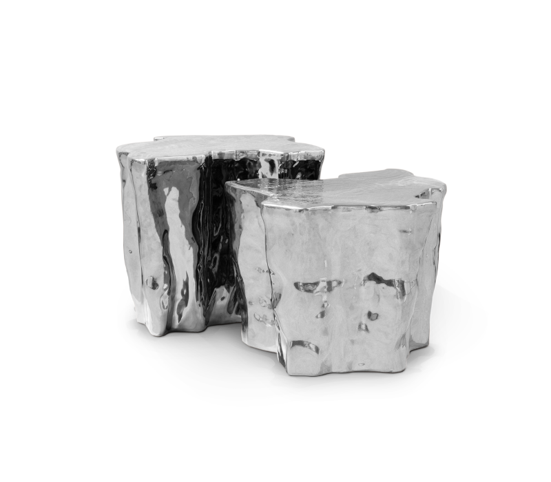 Eden Polished Alluminum Center Table mobile image 5