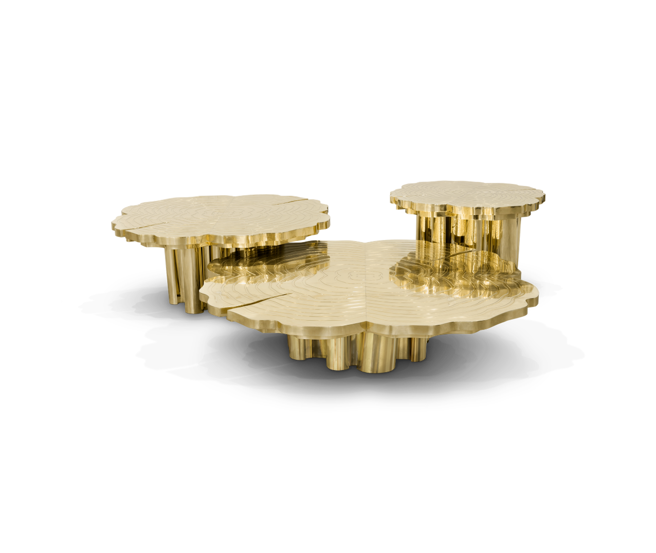 Contemporary fortuna gold set of 3 by Boca do Lobo