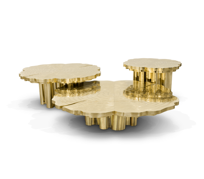 Fortuna Gold Set Of 3 Center Table mobile image 1