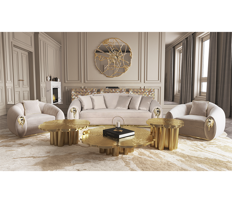 Fortuna Gold Set Of 3 Center Table mobile image 17