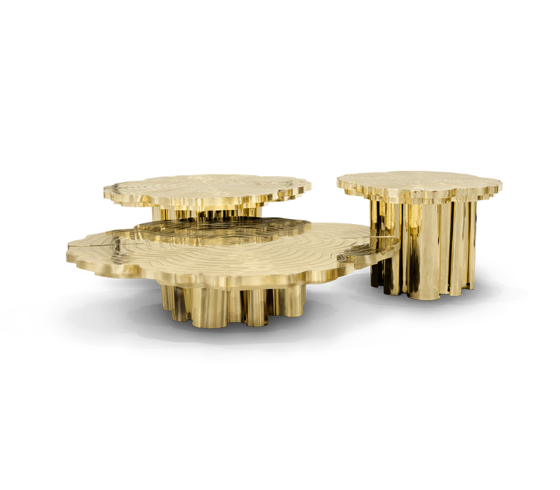 Fortuna Gold Set Of 3 Center Table mobile image 2