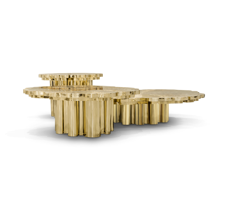 Fortuna Gold Set Of 3 Center Table mobile image 3