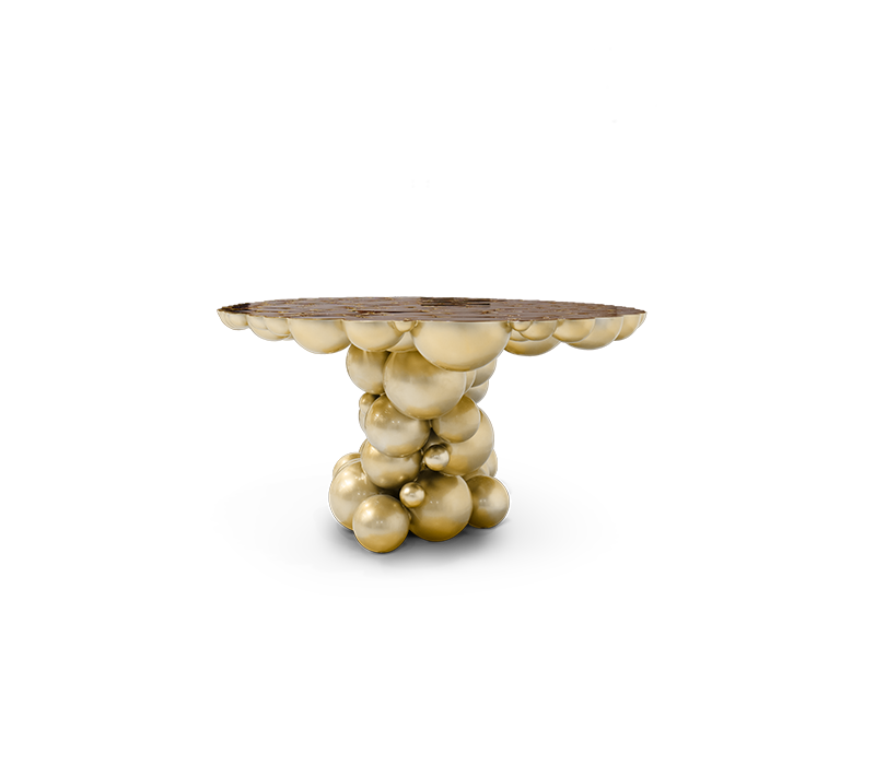 Newton Gold Walnut Dining Table mobile image 4