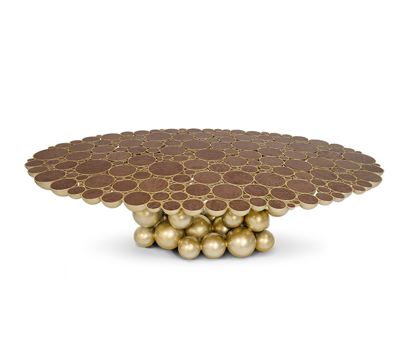Newton Gold Walnut Dining Table mobile image 6