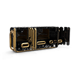 Oblong aged gold