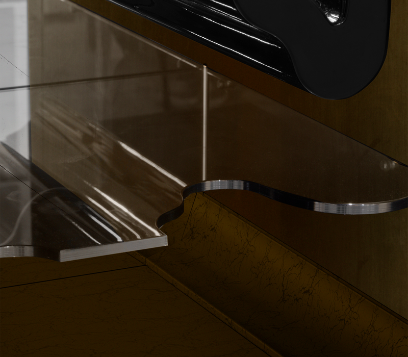 Oblong Aged Gold Sideboard mobile image 11