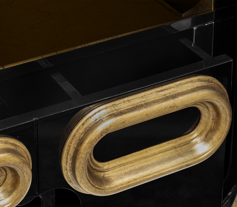 Oblong Aged Gold Sideboard mobile image 12
