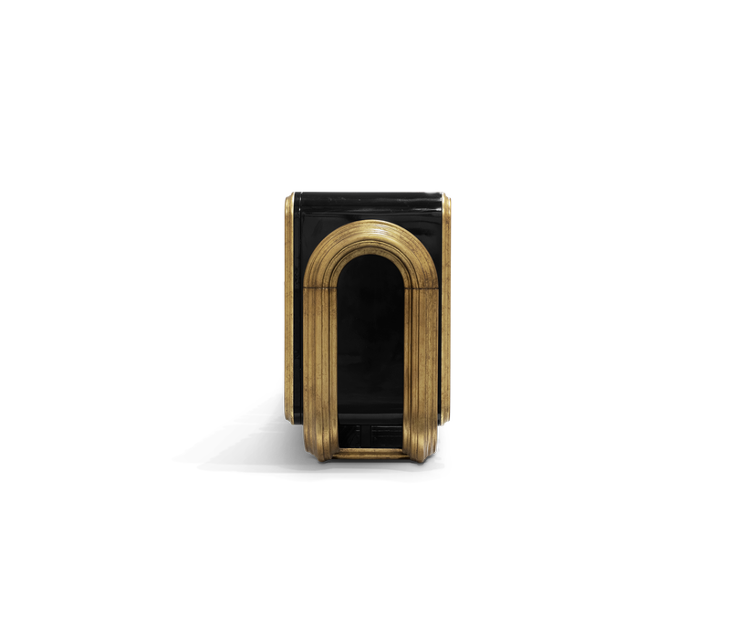 Oblong Aged Gold Sideboard mobile image 4