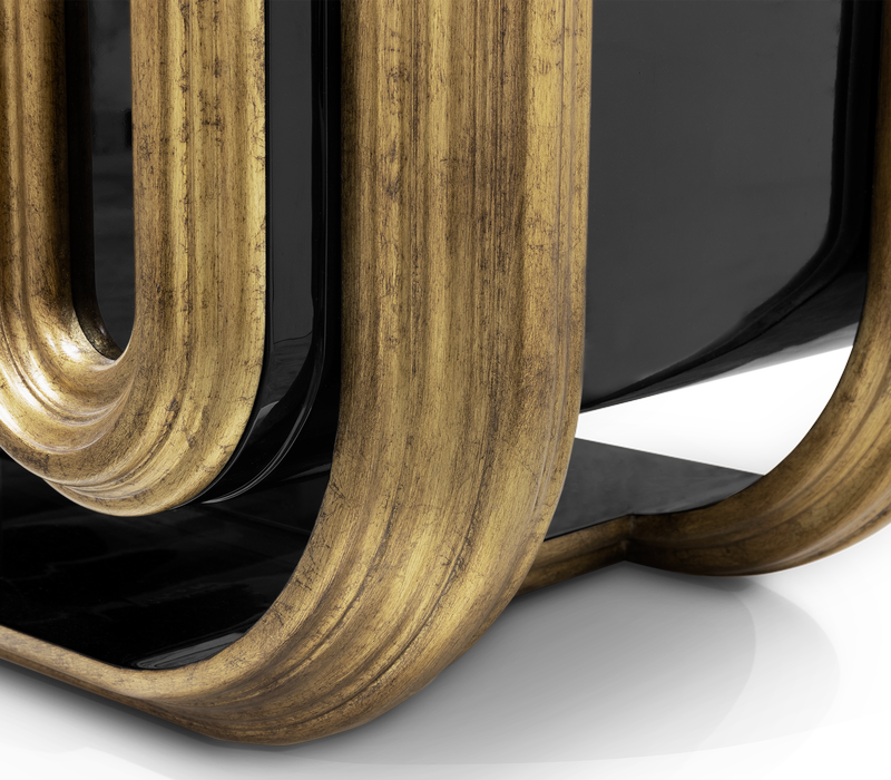 Oblong Aged Gold Sideboard mobile image 9