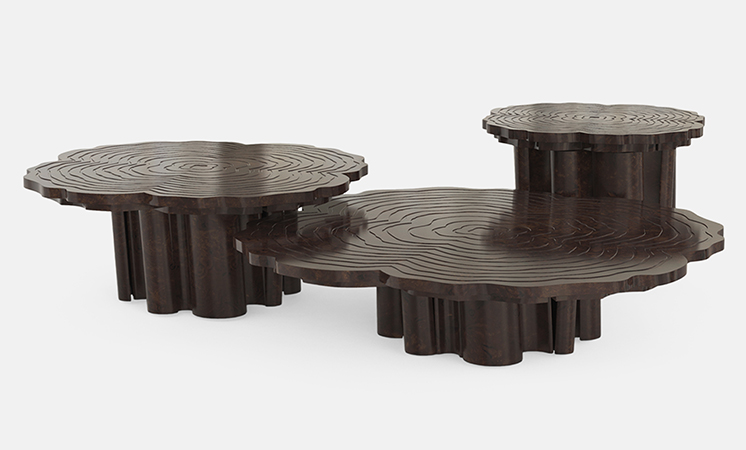 fortuna walnut root set of 3