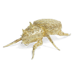 FILIGREE RHINOCEROS BEETLE GOLD