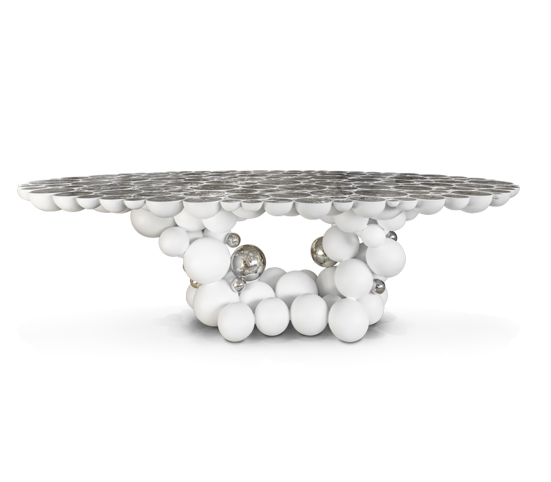 Newton White Dining Table mobile image 3