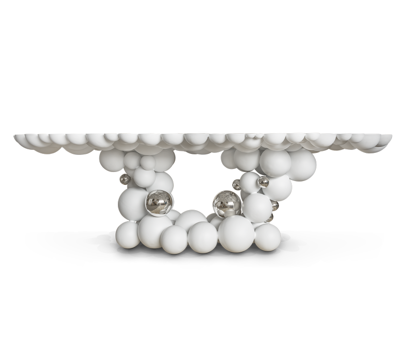 Newton White Dining Table mobile image 4