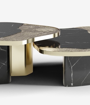 ophelia nero marquina marble and gold