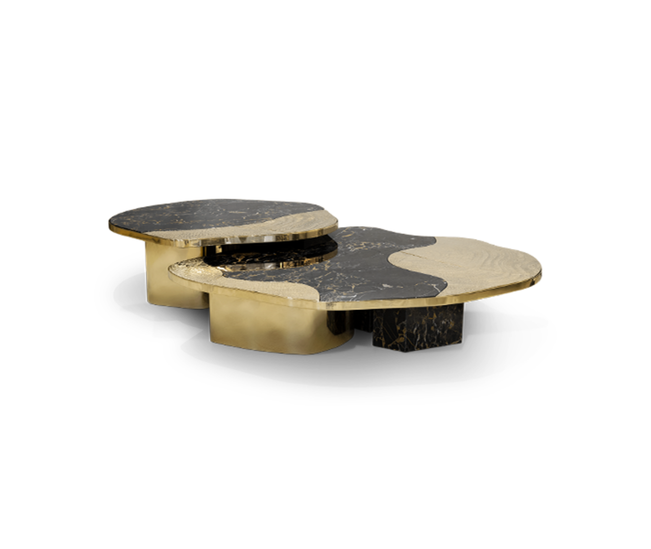 Contemporary ophelia portoro marble and gold by Boca do Lobo