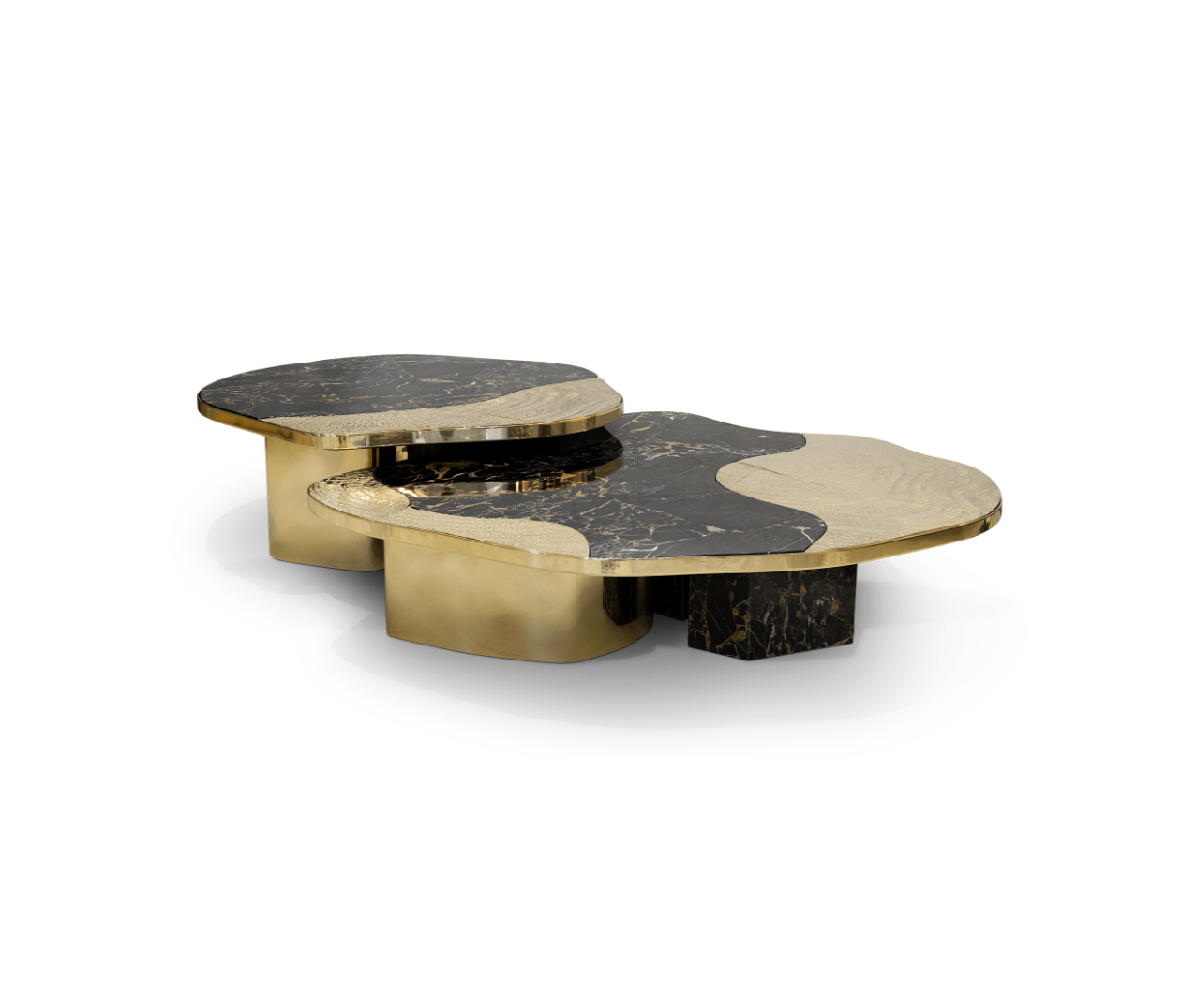 Contemporary ophelia portoro marble and gold by Boca do Lobo