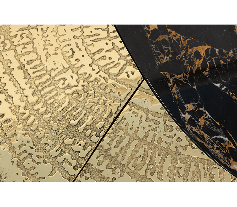 Ophelia Portoro Marble And Gold Center Table mobile image 13