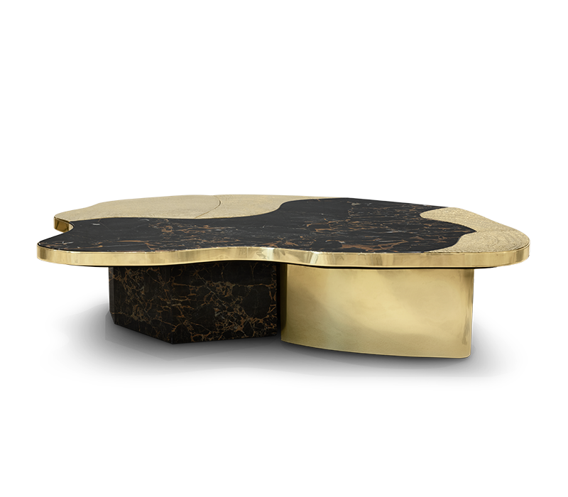 Ophelia Portoro Marble And Gold Center Table mobile image 14