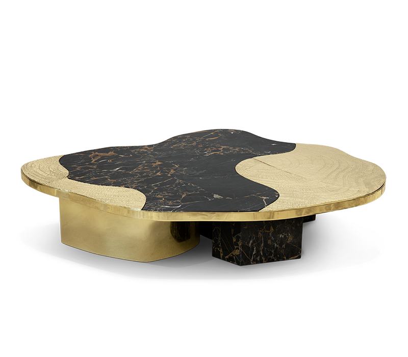Ophelia Portoro Marble And Gold Center Table mobile image 15