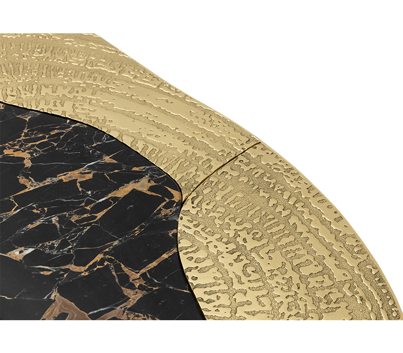 Ophelia Portoro Marble And Gold Center Table mobile image 16