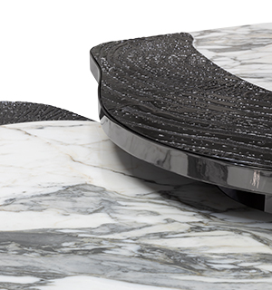 OPHELIA CALACATTA MARBLE AND BLACK