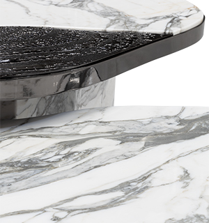 OPHELIA CALACATTA MARBLE AND BLACK