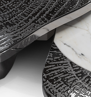 OPHELIA CALACATTA MARBLE AND BLACK