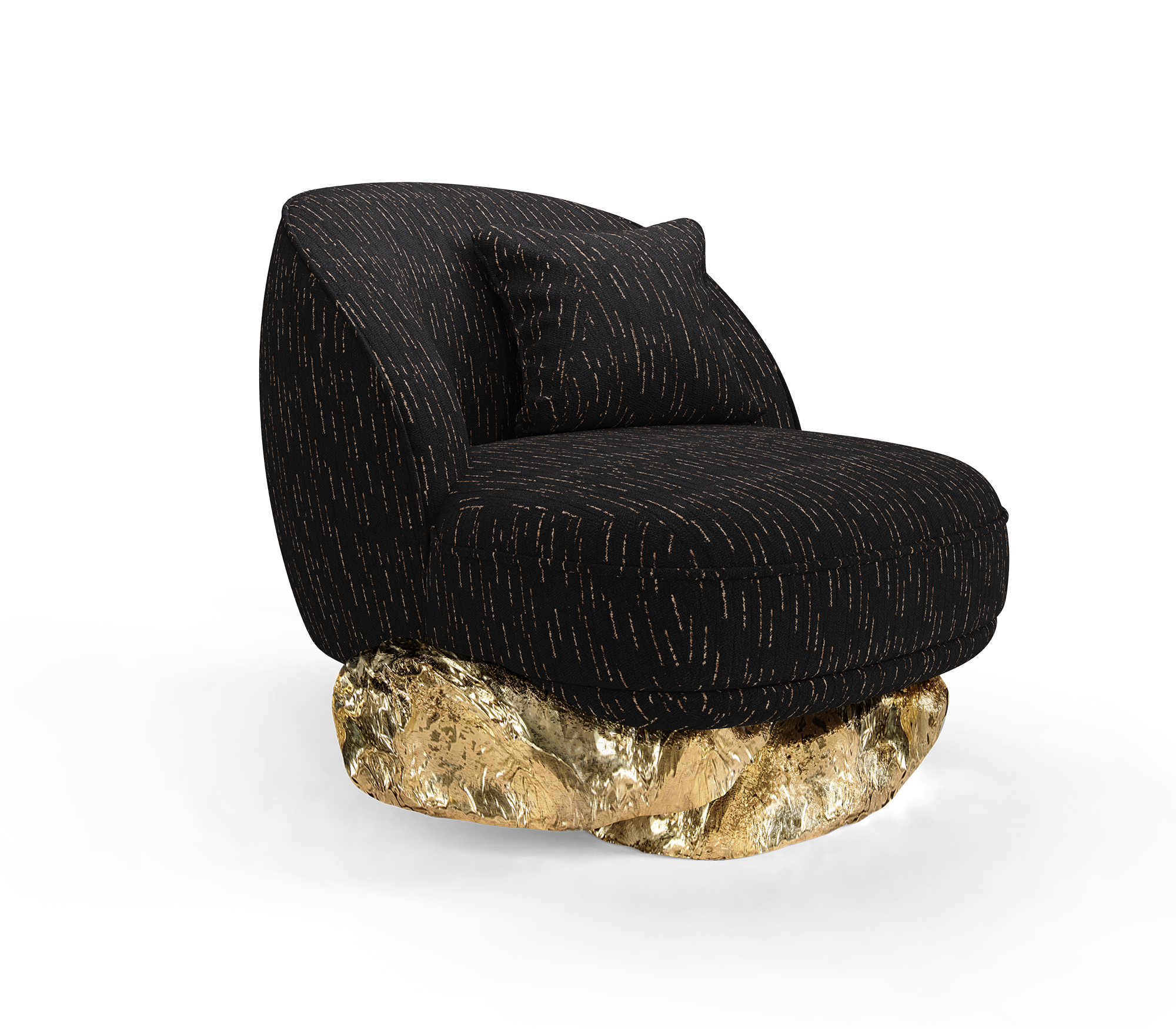Angra Black Armchair mobile image 1