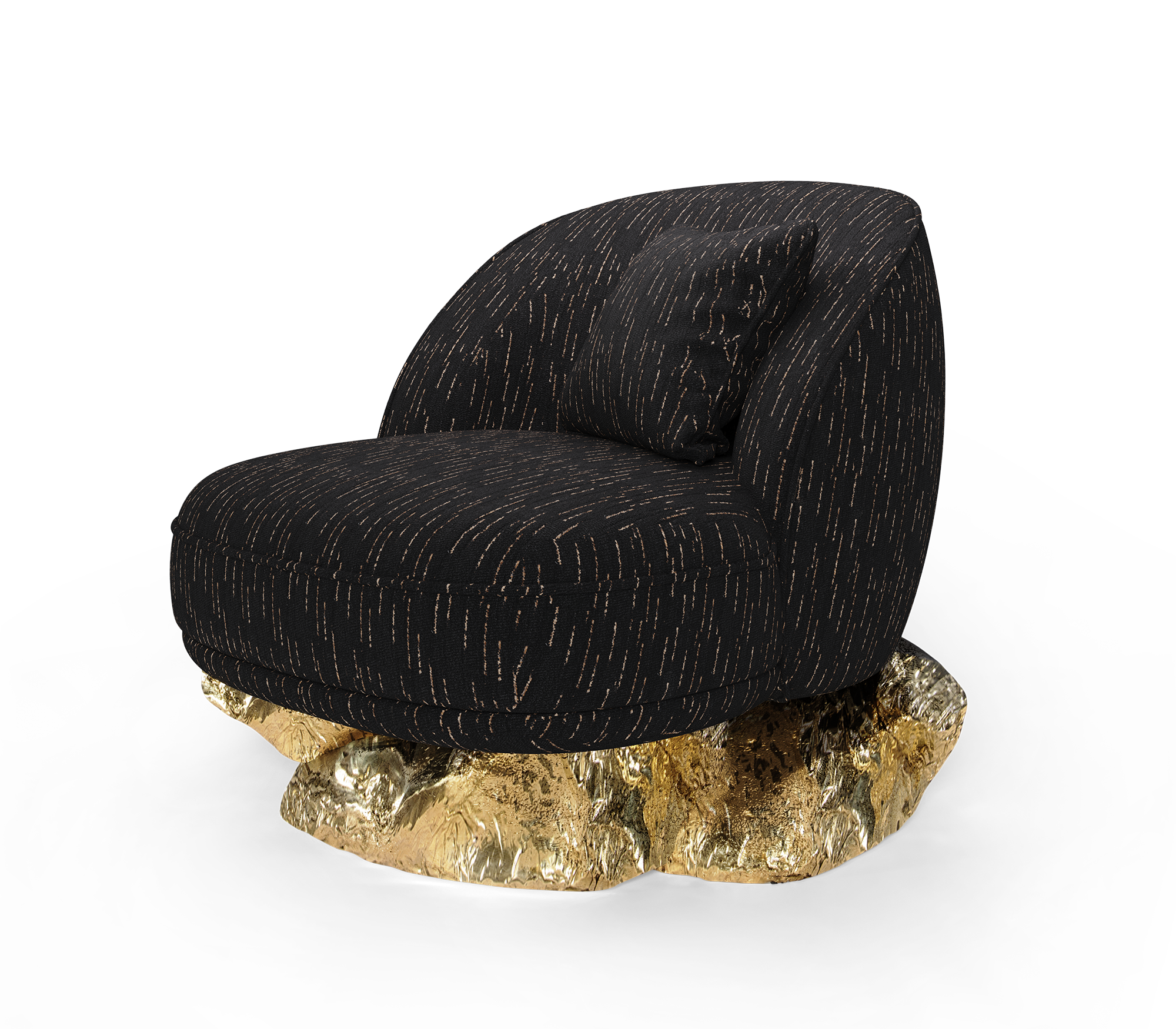 Angra Black Armchair mobile image 3