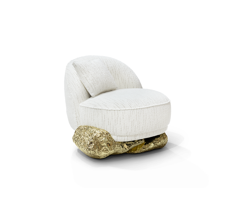 Angra White Armchair mobile image 1