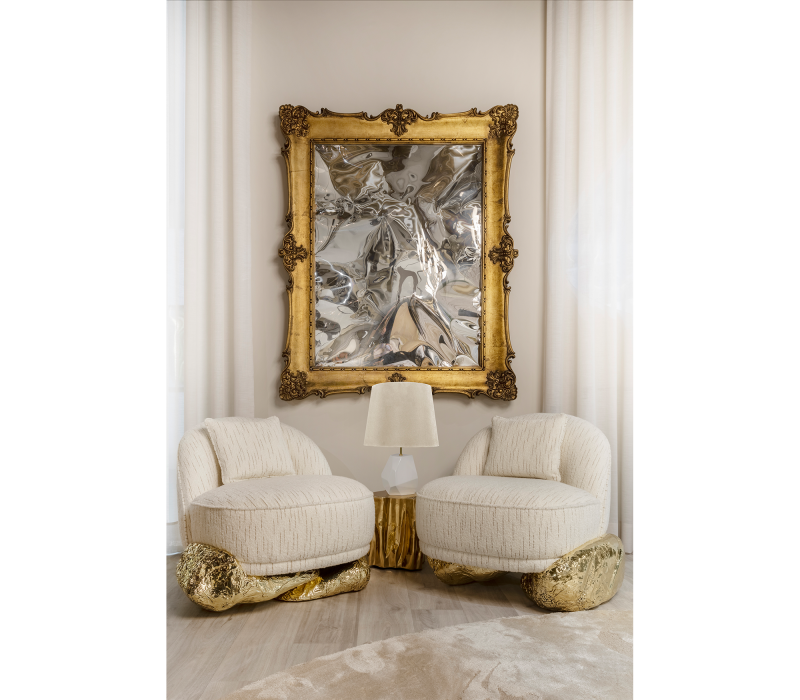 Angra White Armchair mobile image 11