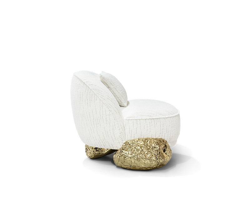 Angra White Armchair mobile image 2