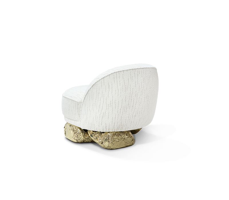 Angra White Armchair mobile image 4
