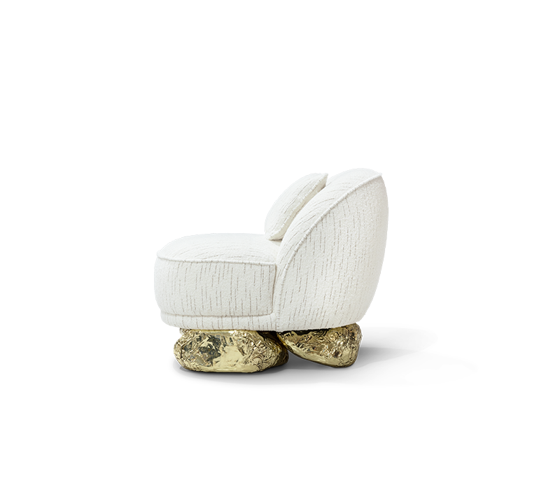 Angra White Armchair mobile image 5