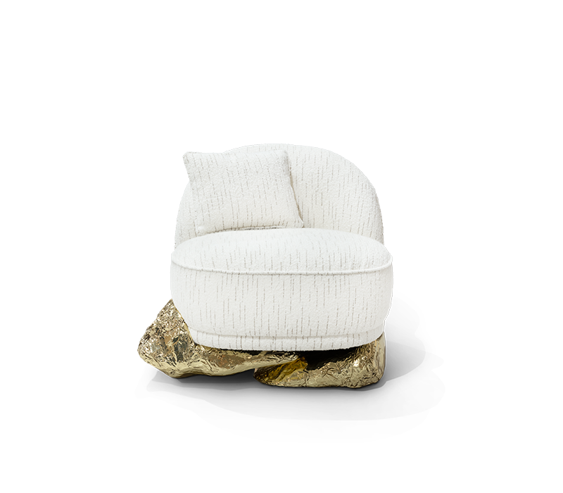 Angra White Armchair mobile image 6