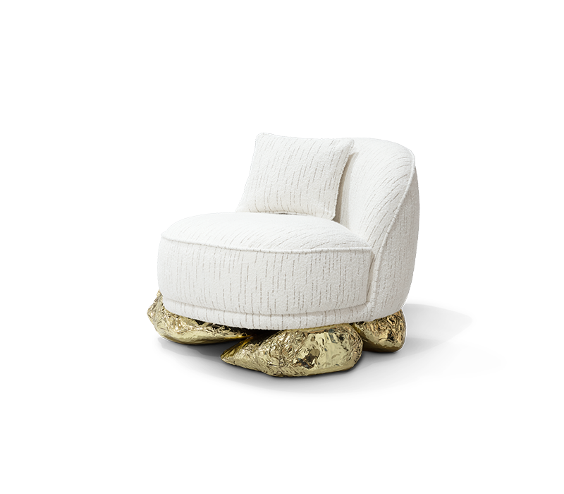 Angra White Armchair mobile image 7