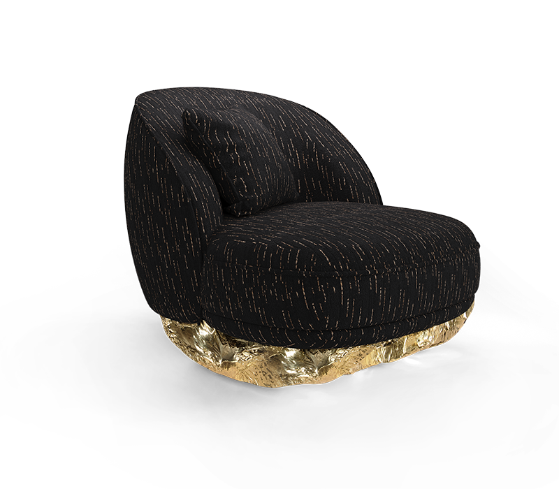 Angra II Black Armchair mobile image 1
