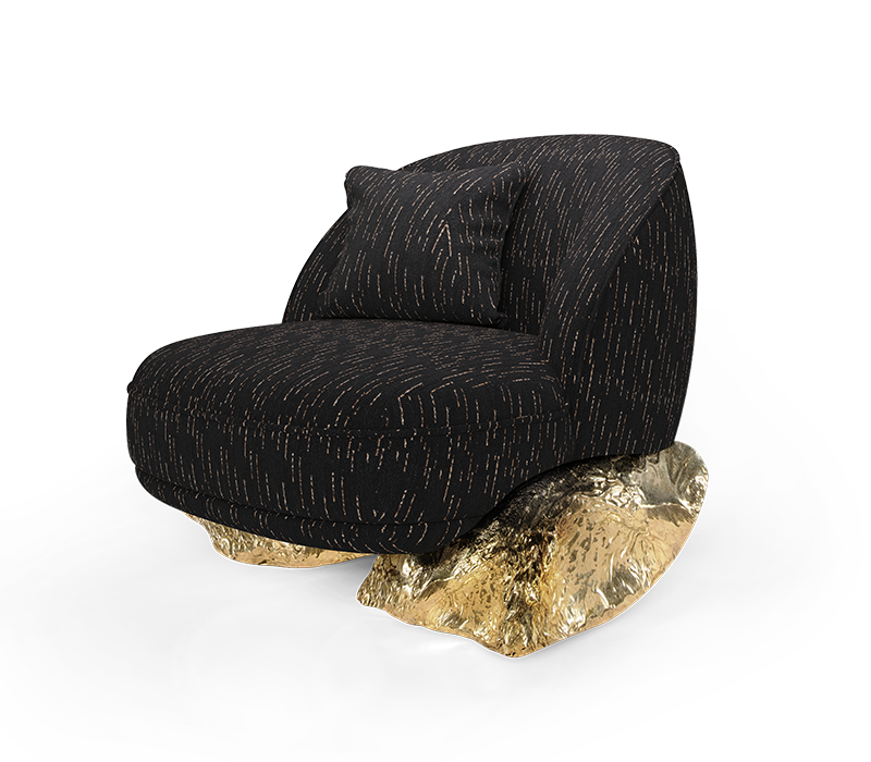 Angra II Black Armchair mobile image 3