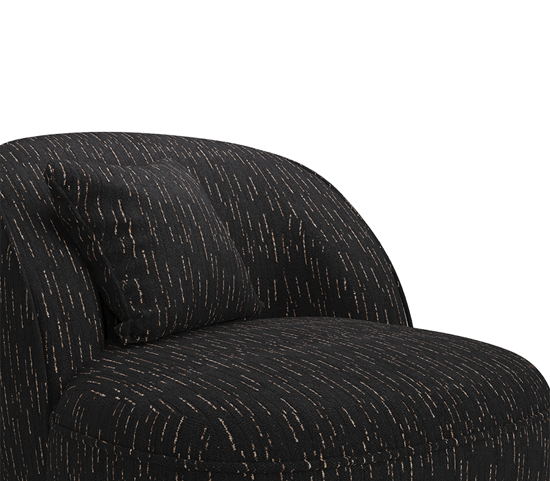 Angra II Black Armchair mobile image 6