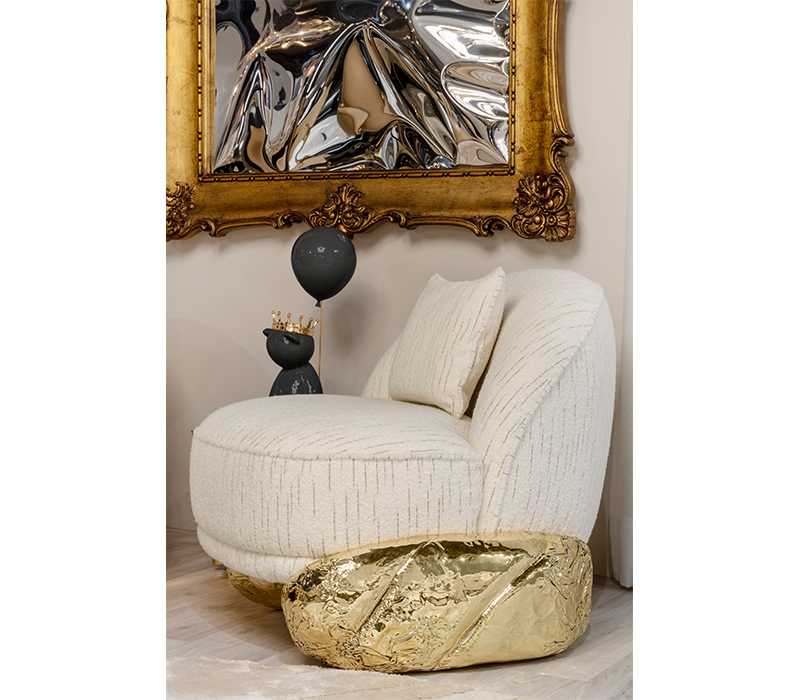 Angra II White Armchair mobile image 13