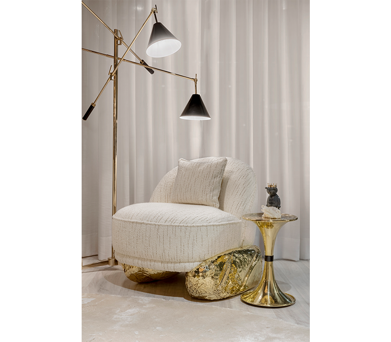 Angra II White Armchair mobile image 15