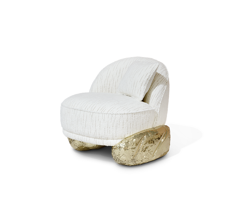 Angra II White Armchair mobile image 8