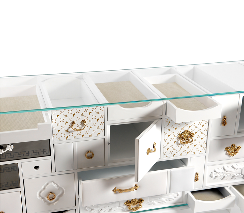 Mondrian White Sideboard mobile image 4