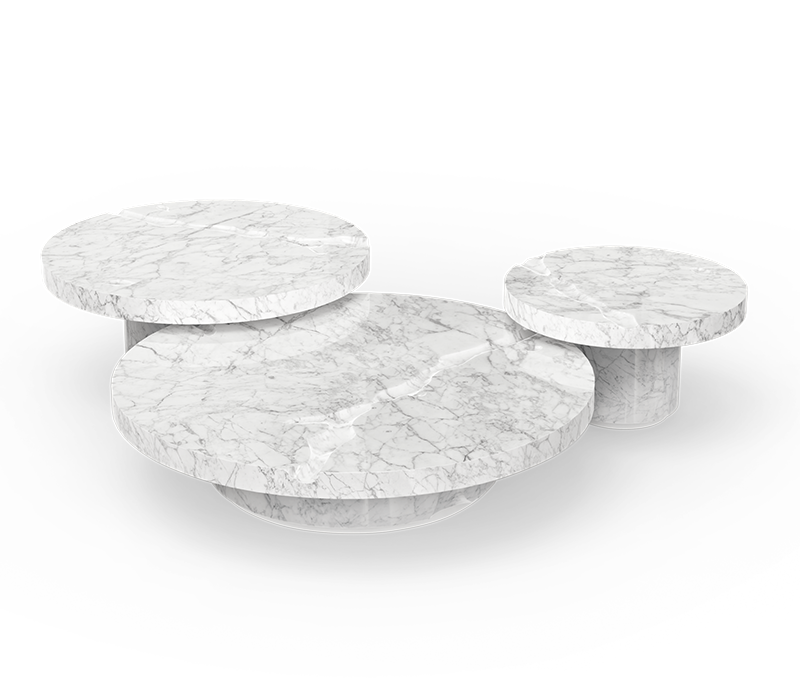 Empire Carrara Marble Center Table mobile image 3