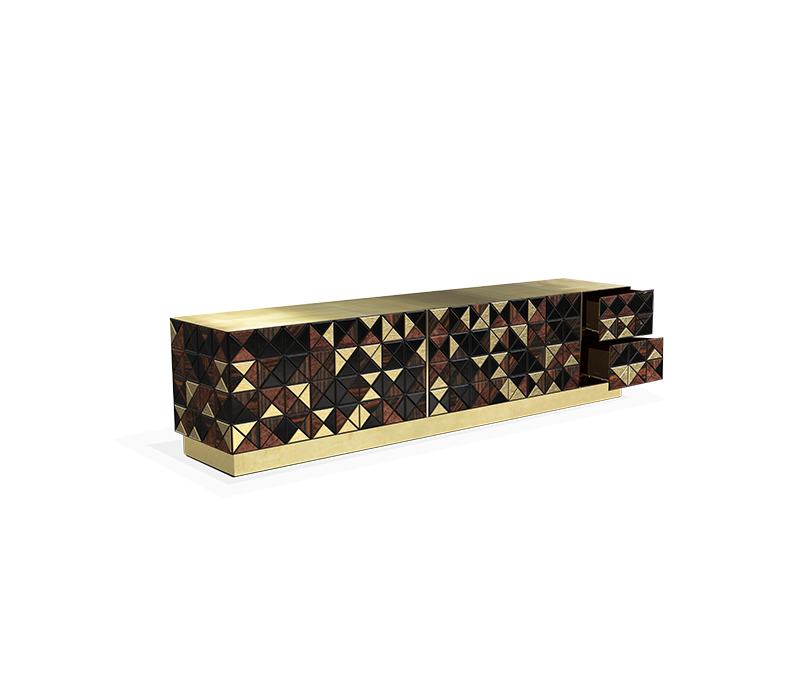 Pixel Walnut Tv Cabinet mobile image 3