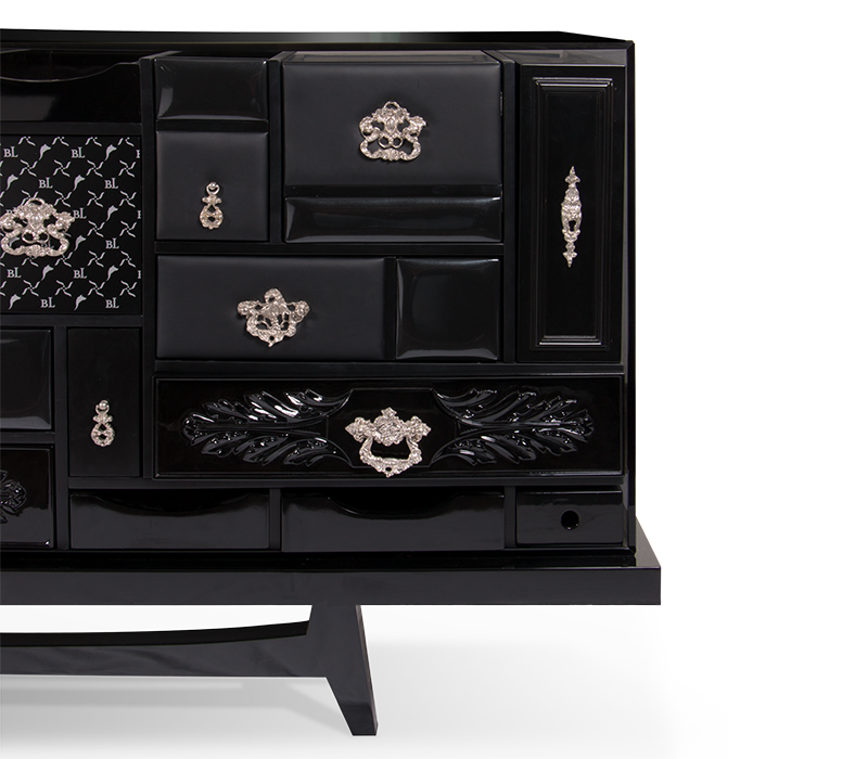 Mondrian Black Sideboard mobile image 3